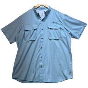 Red Head Brand Co. Men's Button Down Shirt Short Sleeve Size XL Blue Pockets